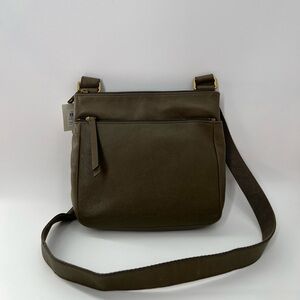 Fossil Corey Leather Crossbody Bag Purse In Rosemary